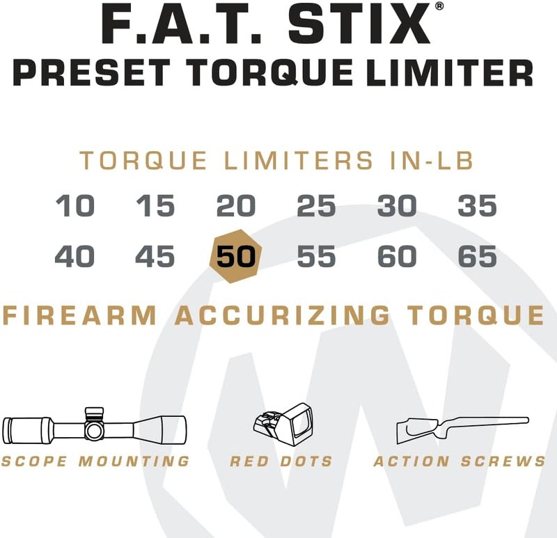 Wheeler Fat Stix Individual Limiter 10-65 Inch-Pounds with Preset Torque, Accurately Tightens, Reversible, Compatible with Fat Stix T-Handle Driver, for Gunsmithing, Reloading, and Torque Adjustment - Image 3